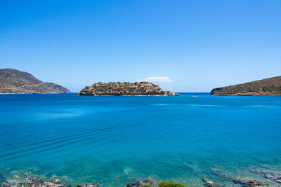 Abandoned old fortress and former leper colony, island spinalonga, crete, greece. 