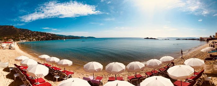 Panoramic view of sea against sky