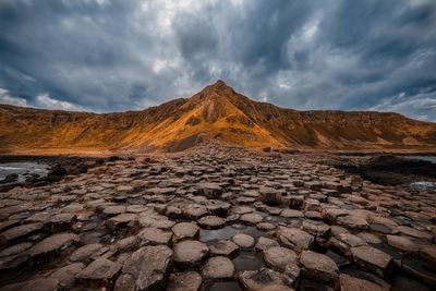 Scenic view of mountain against sky