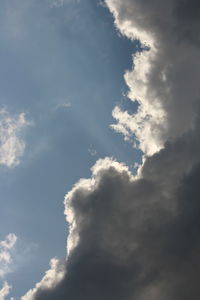 Low angle view of cloudy sky