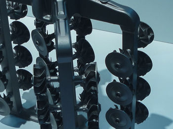 Low angle view of machine part