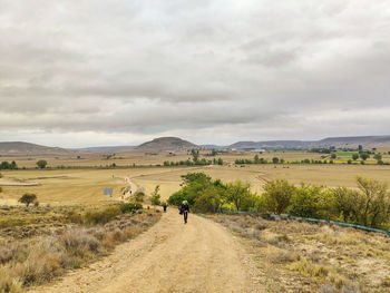 On the camino of santiago between castrojeriz and ittero de la vega