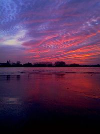 Scenic view of sunset over sea