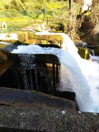 River flowing through rocks