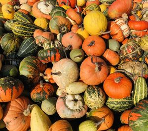 Full frame shot of pumpkins
