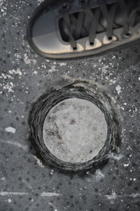 Close-up high angle view of stone