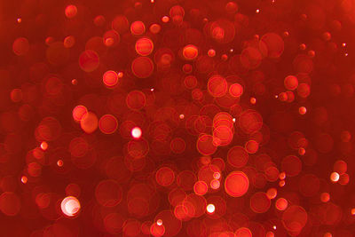 Defocused image of red christmas lights