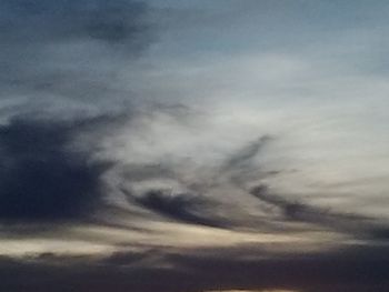 Low angle view of cloudy sky