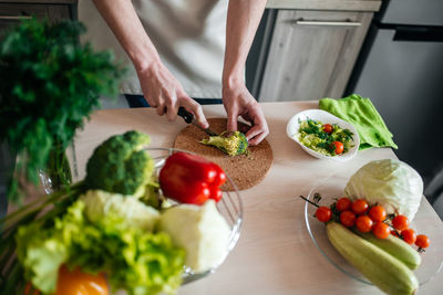 Vegetables on cutting board