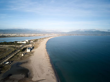 Panoramic view of beach against sky