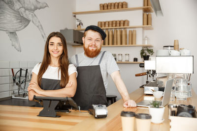 Portrait of a smiling young couple