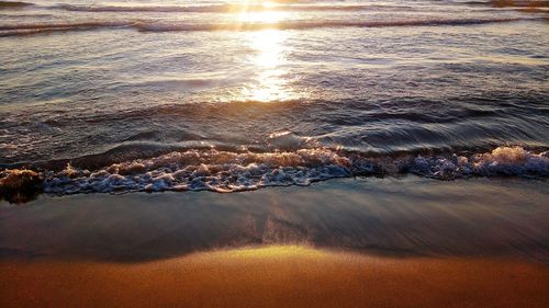 Scenic view of sea during sunset