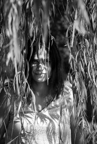 Portrait of young woman looking away