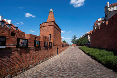 Low angle view of historic building against sky