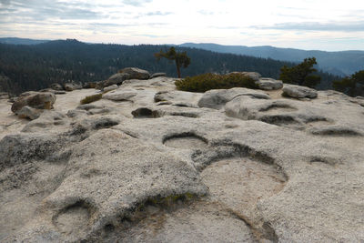 Scenic view of rocky mountains against sky