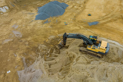 High angle view of construction site