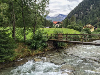 River flowing through rocks