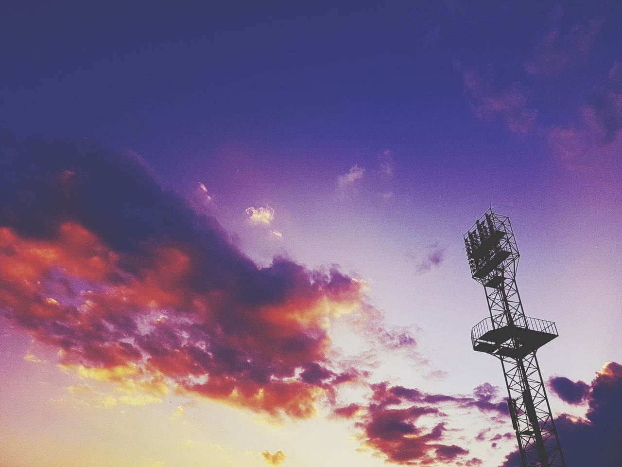 low angle view, sunset, silhouette, sky, cloud - sky, outdoors, no people, nature, beauty in nature, day