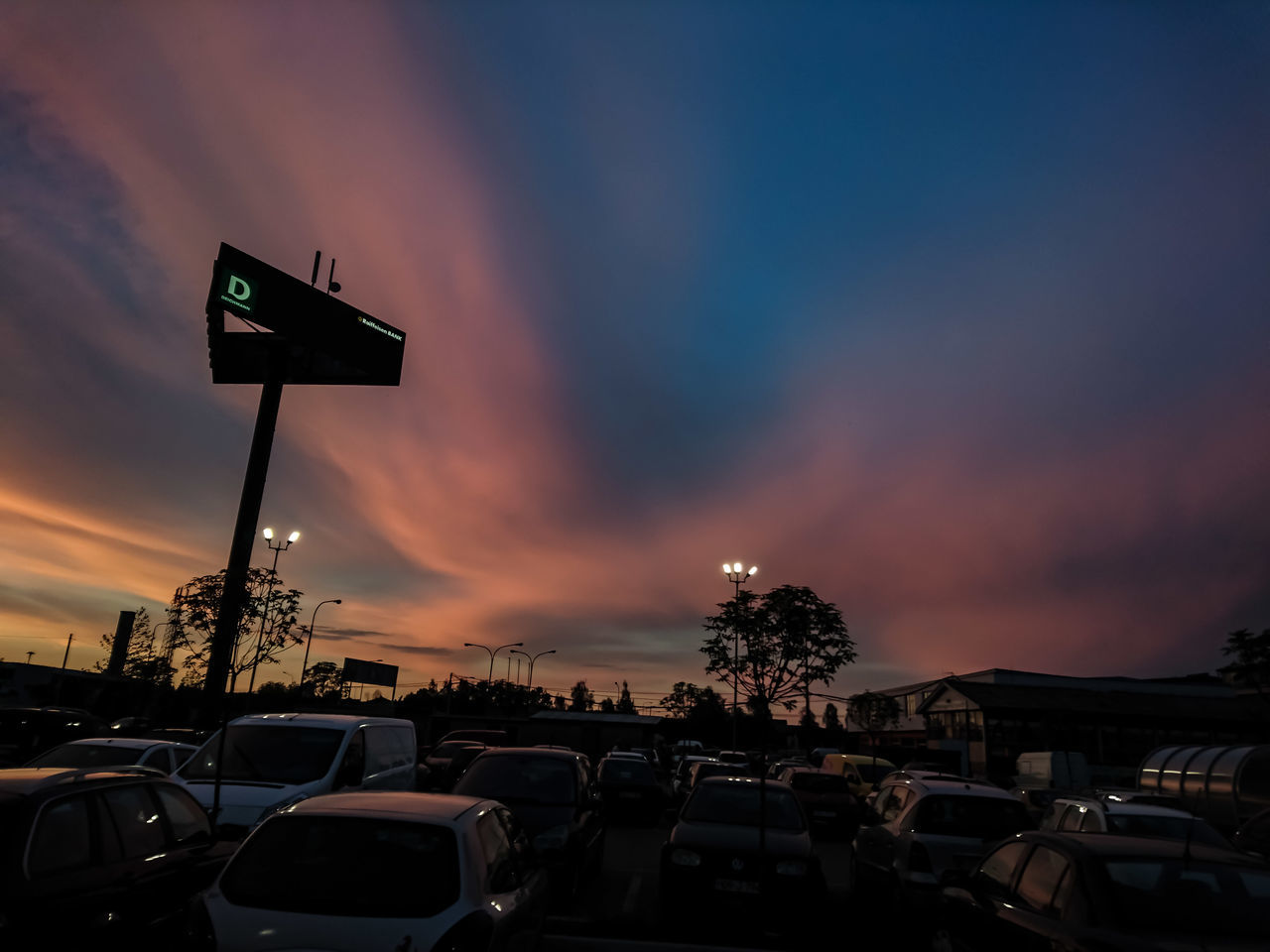 TRAFFIC ON ROAD AT DUSK