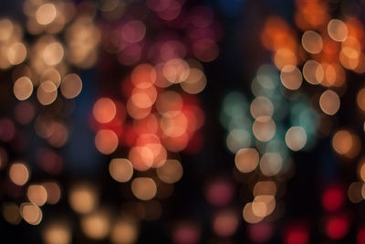 Defocused image of illuminated lights