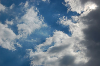 Low angle view of clouds in sky