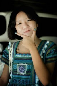 Portrait of a smiling young woman