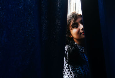 Close-up of beautiful young woman