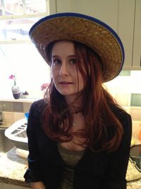 looking at camera