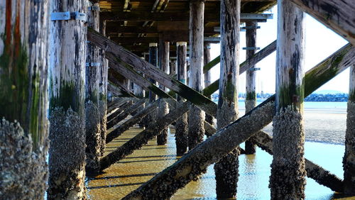 Scenic view of pier over sea