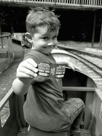 Close-up portrait of boy