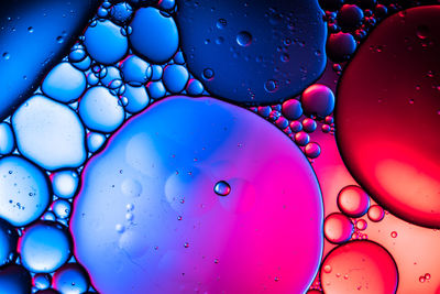 Full frame shot of bubbles in water