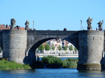 Arch bridge over river