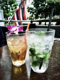 Close-up of drink on table