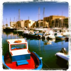 Boats in harbor