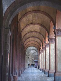 Colonnade in historic building