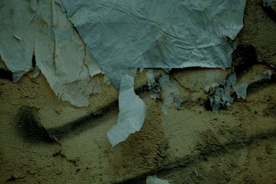 Full frame shot of damaged cave