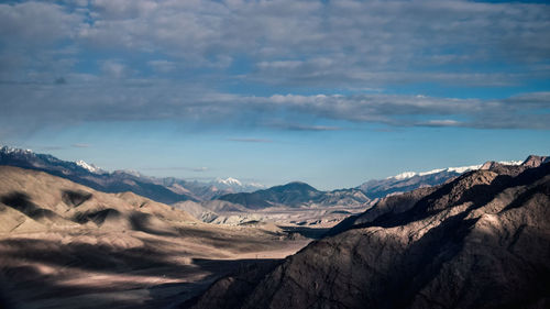 Scenic view of dramatic landscape against sky