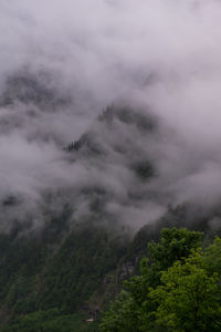 Scenic view of landscape against cloudy sky