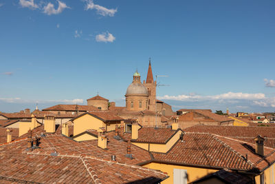 View of old town against sky