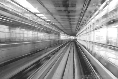 Train at railroad station platform