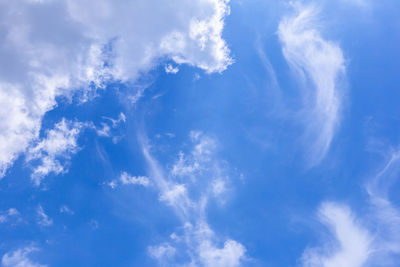 Low angle view of clouds in sky