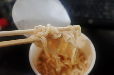 Close-up of soup in bowl