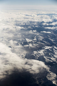 Aerial view of clouds over landscape