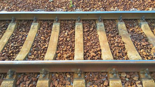Full frame shot of railroad tracks