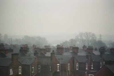 Foggy winter townscape