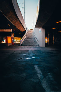 Stairway connected to bridges