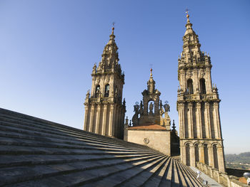 Low angle view of building against clear sky