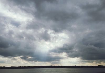 Storm clouds over land