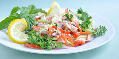 Close-up of salad in plate