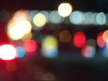 Defocused lights at night